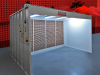 Open face dry filter booth